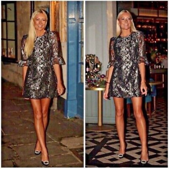 The Vampires Wife x H&M Mystique silver black lace dress size small - Picture 5 of 16